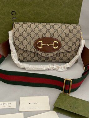 Gucci Horsebit 1955 Small Gg Supreme Canvas Shoulder Bag